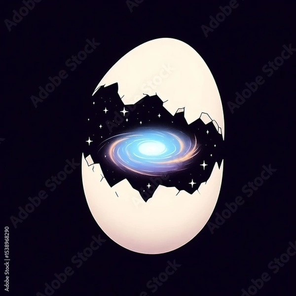 Fototapeta Galaxy Eggshell Linework