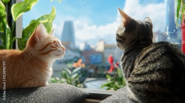 Obraz Cozy and serene cat relaxation space with soft, warm lighting creating a calming, zen-like atmosphere for rest and contemplation