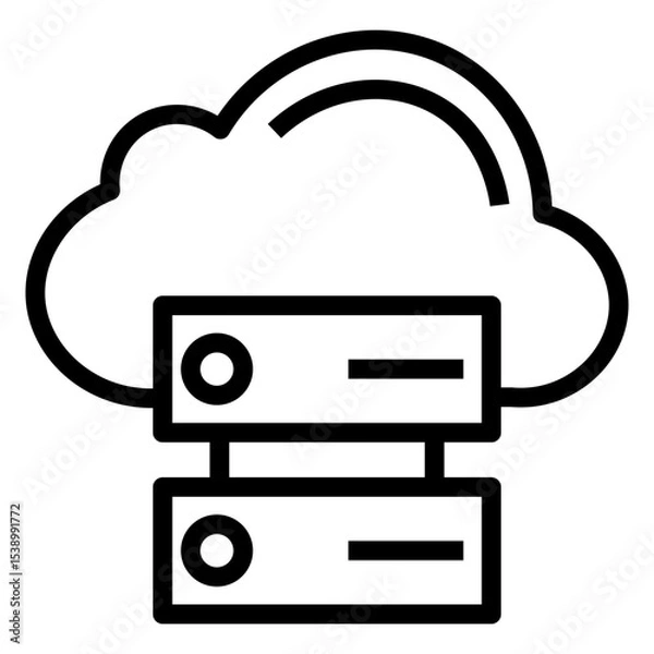 Fototapeta cloudbased vector icon