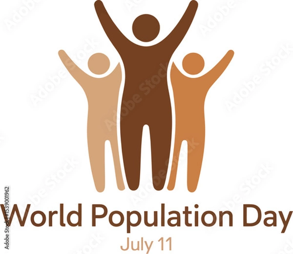 Fototapeta World Population Day July 11 Diverse People Celebrating Global Unity