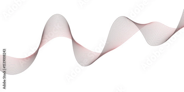 Fototapeta abstract colourful wave line background on white background.	