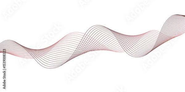 Fototapeta abstract colourful wave line background on white background.	