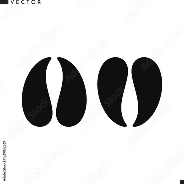 Obraz Bison footprint vector. Bull paw print