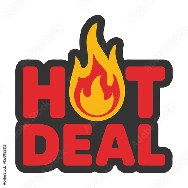 Fototapeta Hot deal graphic design element for sales