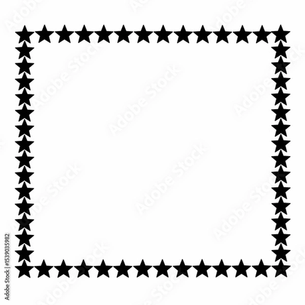 Fototapeta star border vector in minimal style, great for certificate frames, retro posters, labels, or bold graphic design projects