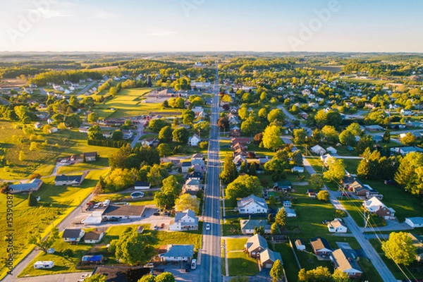 Obraz View of Main Street in Shrewsbury, Pennsylvania/