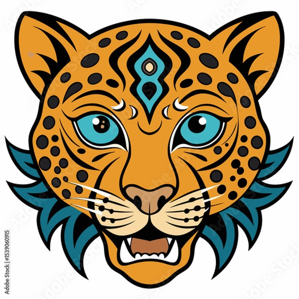Fototapeta vector illustration of a tiger