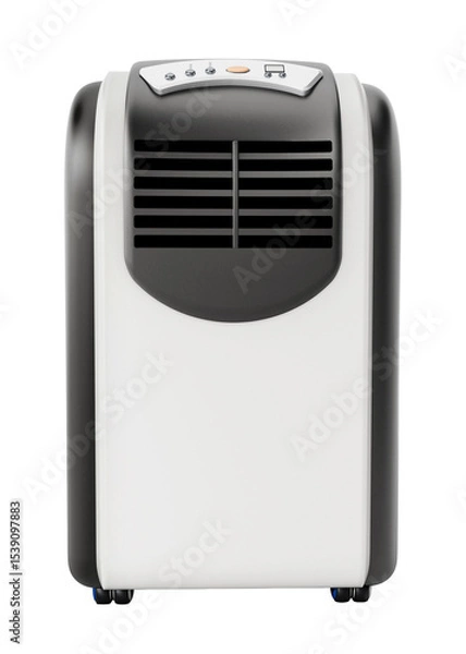 Obraz Generic illustration of mobile air conditioner on transparent background. 3D illustration