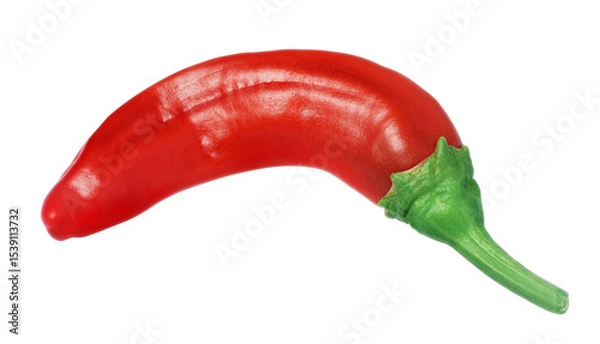 Fototapeta Red hot chili pepper isolated on white background with clipping path