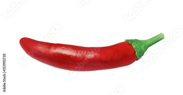 Fototapeta Red hot chili pepper isolated on white background with clipping path