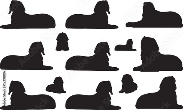 Fototapeta Sphinx Silhouettes