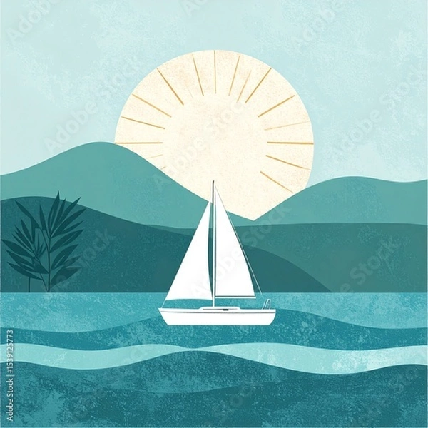 Obraz sailing boat on the sea