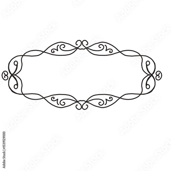 Obraz Vintage frame with floral elements template 