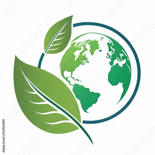 Fototapeta Ecosystem Illustration | Nature Environment Concept, Sustainable Ecology Design, Wildlife and Forest Habitat, Biodiversity and Green Planet Artwork