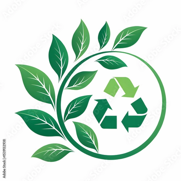 Fototapeta Ecosystem Illustration | Nature Environment Concept, Sustainable Ecology Design, Wildlife and Forest Habitat, Biodiversity and Green Planet Artwork