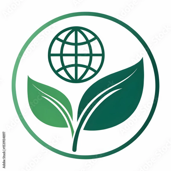 Fototapeta Ecosystem Illustration | Nature Environment Concept, Sustainable Ecology Design, Wildlife and Forest Habitat, Biodiversity and Green Planet Artwork