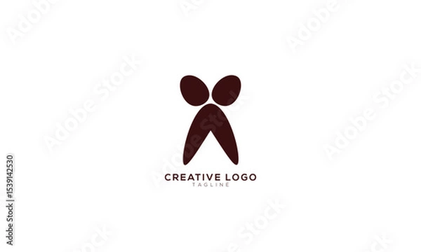 Fototapeta HUG AI IA Abstract initial monogram letter alphabet logo design