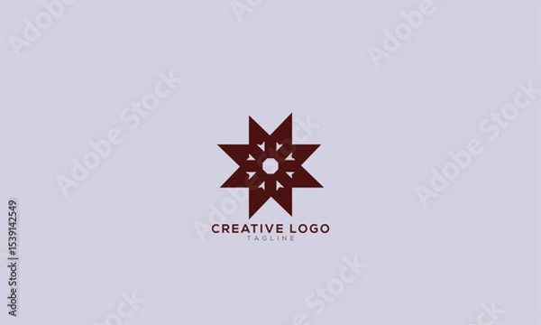 Fototapeta STAR MOSAIC PATTERN Abstract initial monogram letter alphabet logo design