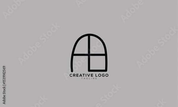 Fototapeta AB BA AT TA BAT Abstract initial monogram letter alphabet logo design