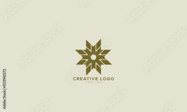 Fototapeta STAR MOSAIC PATTERN Abstract initial monogram letter alphabet logo design