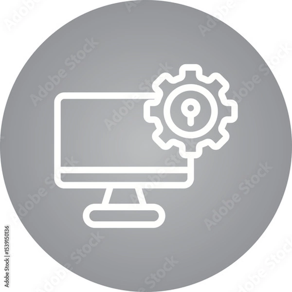 Fototapeta Setting single icon vector illustration