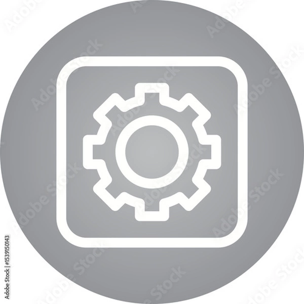Fototapeta Settings single icon vector illustration