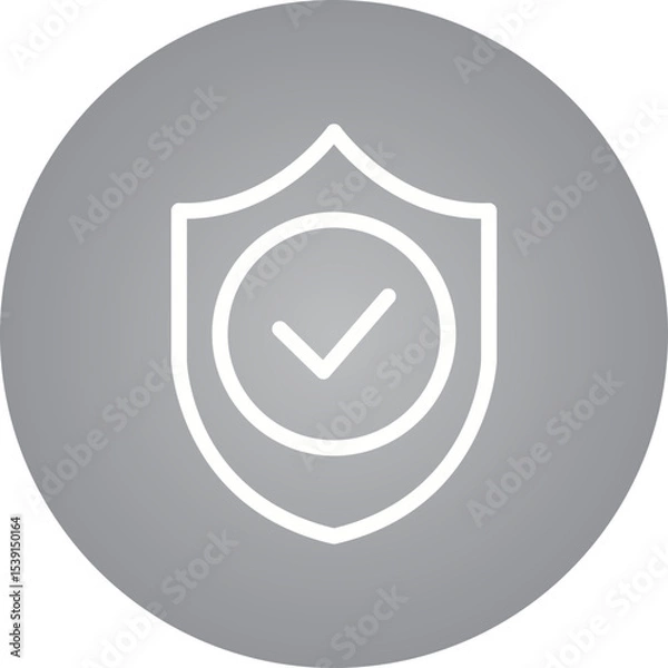 Fototapeta Sheild single icon vector illustration
