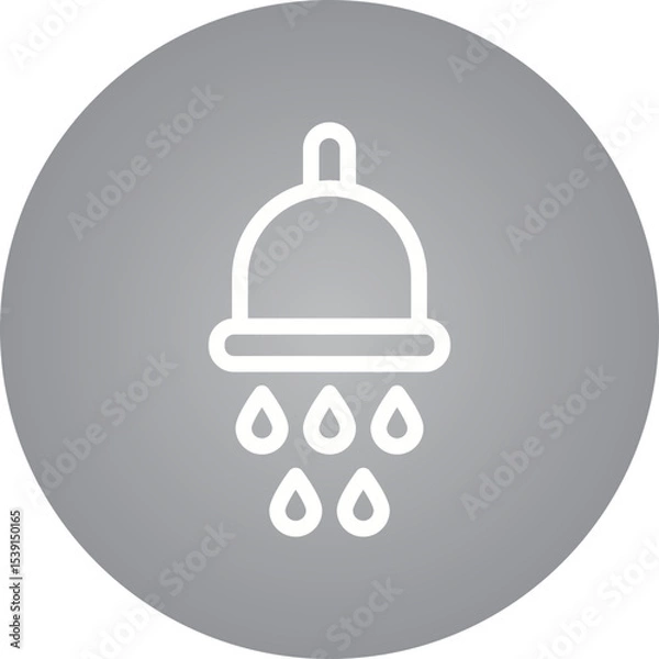 Fototapeta Shower single icon vector illustration