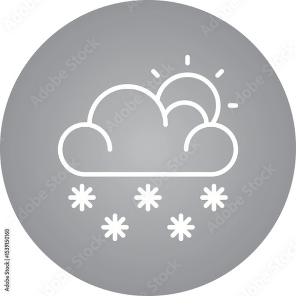 Fototapeta Snow single icon vector illustration