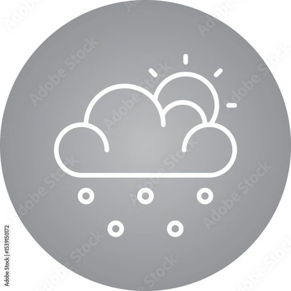 Fototapeta Snowfall single icon vector illustration