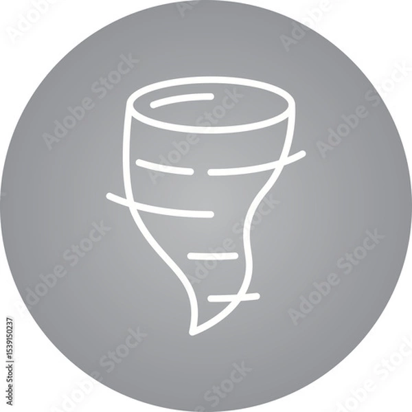 Fototapeta Tornado single icon vector illustration