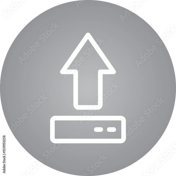 Fototapeta Upload single icon vector illustration