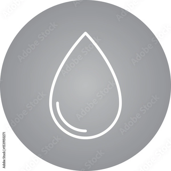Fototapeta Water drop single icon vector illustration