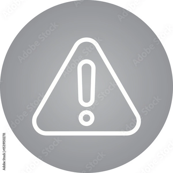 Fototapeta Warning single icon vector illustration