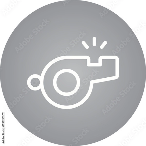 Fototapeta Whistle single icon vector illustration