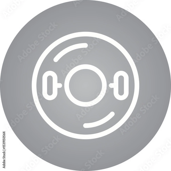 Fototapeta Disc single icon vector illustration