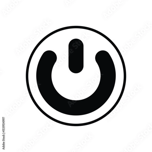 Obraz Power Button icon vector