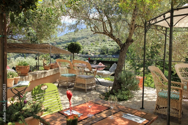 Obraz Terasse mit mediteranen Möbeln