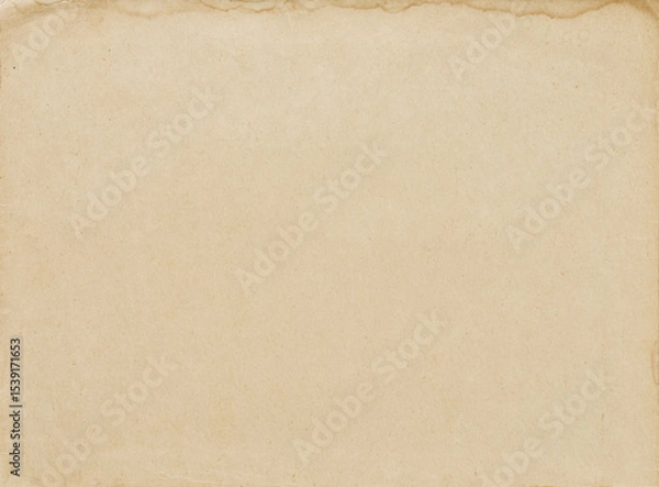 Obraz Old paper sheet or parchment texture background. Element for design. Top view.