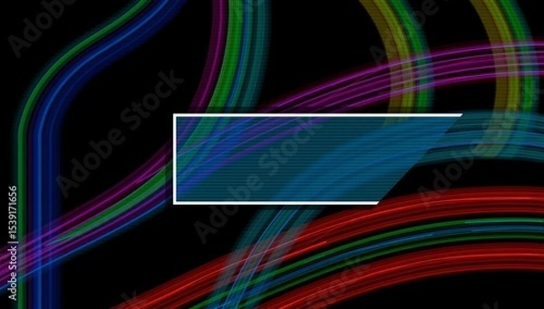 Fototapeta Neon Lines in Abstract Motion