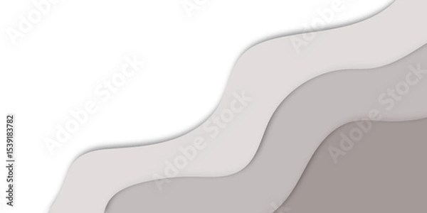Obraz "Abstract pink waves background with layered soft beige elegant, 3D paper cut style. Minimalist modern design ideal for presentations, websites, posters, or branding visuals"