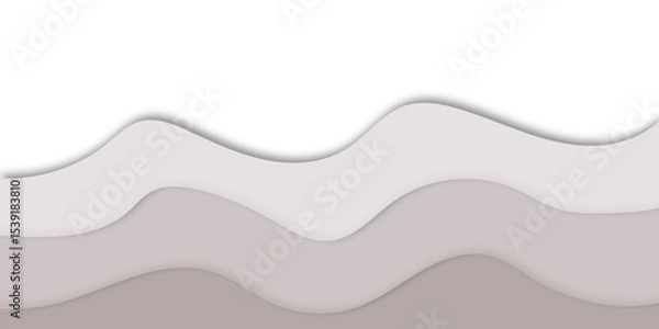 Obraz "Abstract pink waves background with layered soft beige elegant, 3D paper cut style. Minimalist modern design ideal for presentations, websites, posters, or branding visuals"