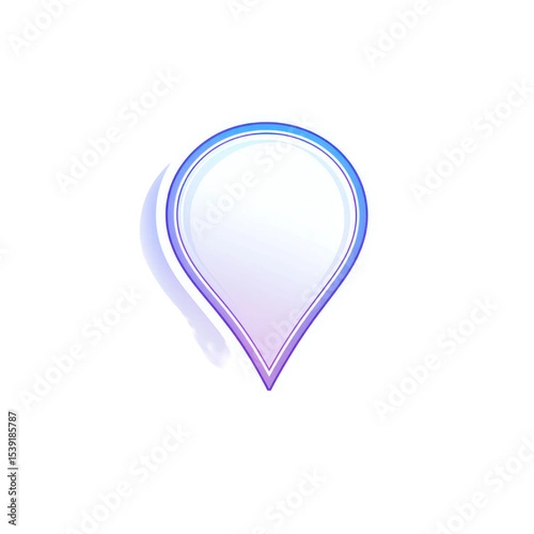 Fototapeta A modern, colorful map pin icon with gradient design for location marking and navigation applications on transparent background