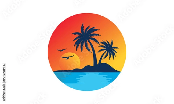 Obraz Beach logo design vector