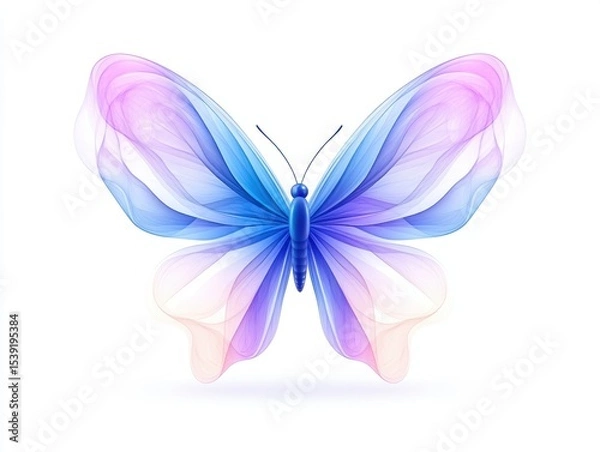 Fototapeta Abstract butterfly design, ethereal wings