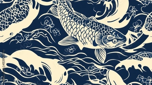 Obraz Koi fish pattern