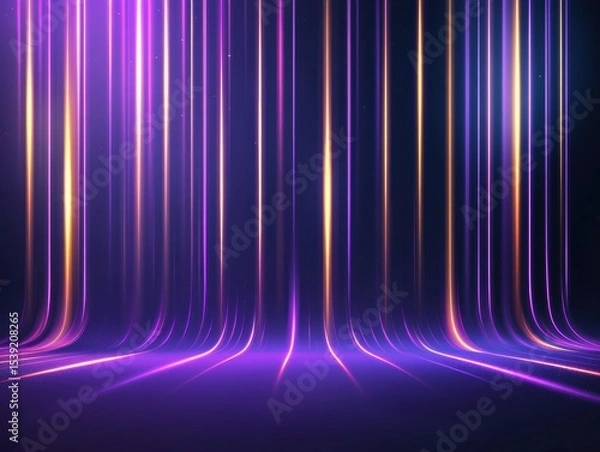 Fototapeta Abstract glowing vertical lines