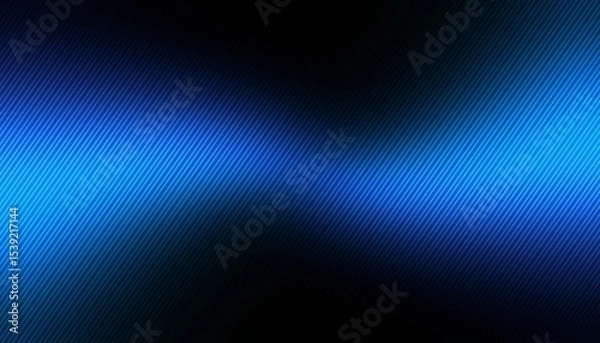 Fototapeta Black and blue gradient background with diagonal lines 