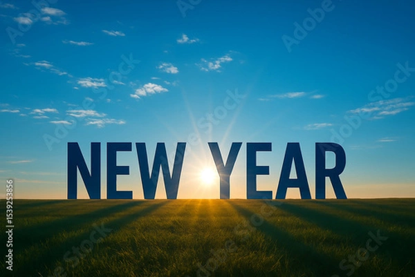 Obraz new year with sky