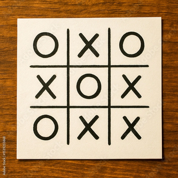Fototapeta Draw Game in Classic American Tic Tac Toe